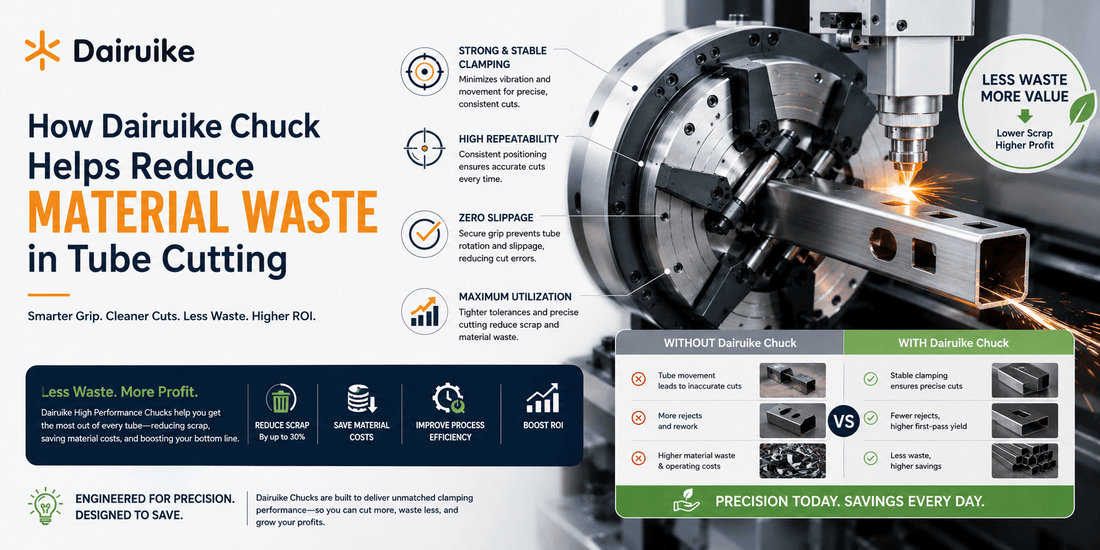 How Dairuike Chucks Help Reduce Material Waste in Tube Cutting - MAS AUTO SYSTEMS PVT LTD
