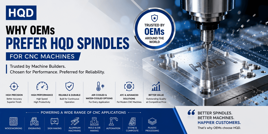 Why OEMs Prefer HQD Spindles for CNC Machines - MAS AUTO SYSTEMS PVT LTD